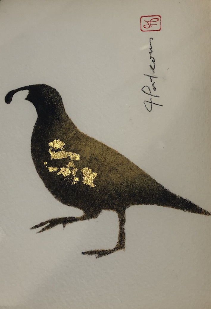 Jillian Porteous| California Quail No 1 |  McAtamney Gallery and Design store | Geraldine NZ